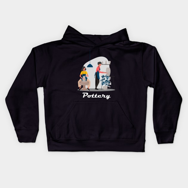 Pottery Experience Day Kids Hoodie by Teequeque